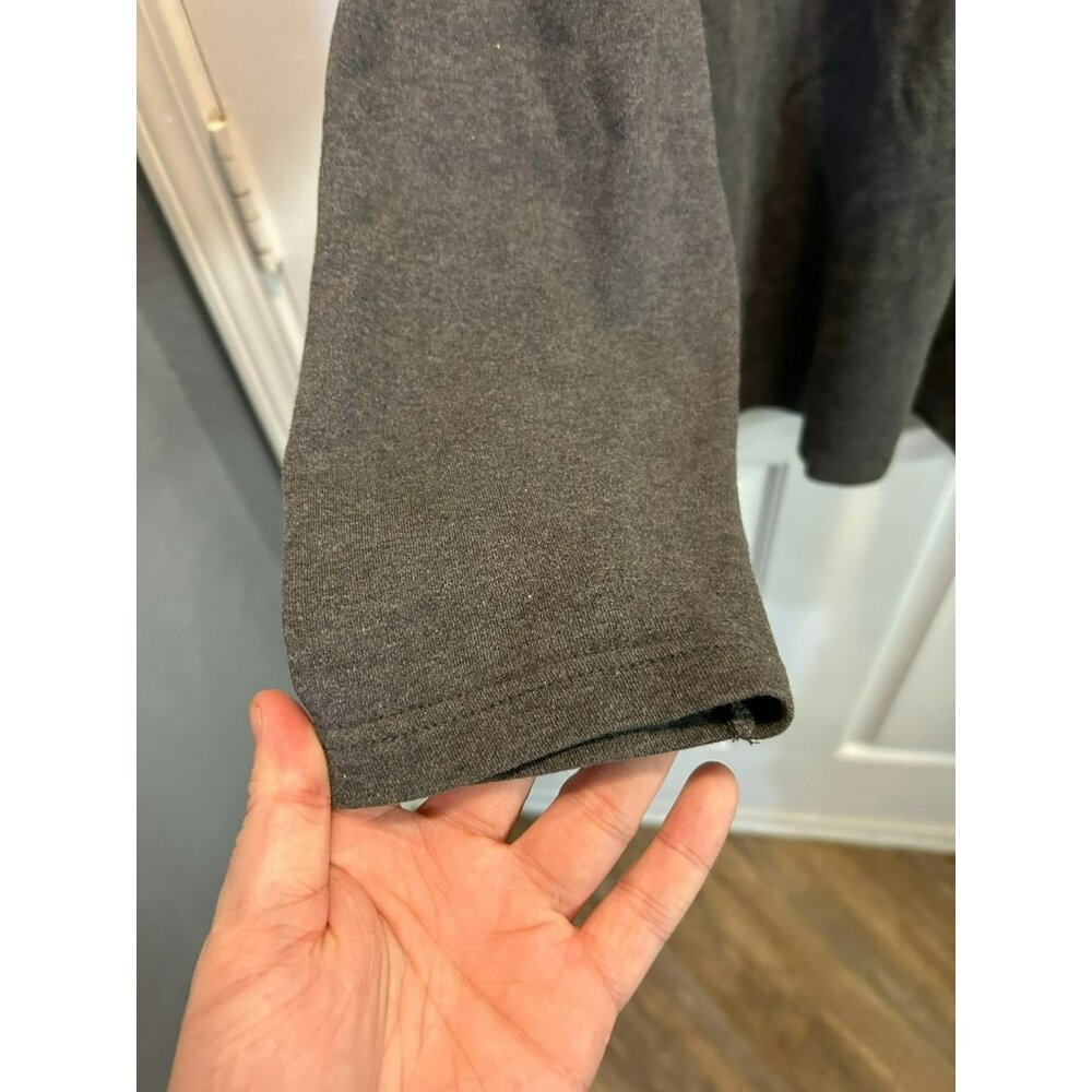 Vintage EDDIE BAUER Women's Charcoal Gray Long Sleeve High Neck T-Shirt XL - Picture 3 of 3